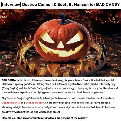 [Interview] Desiree Connell & Scott B. Hansen for BAD CANDY